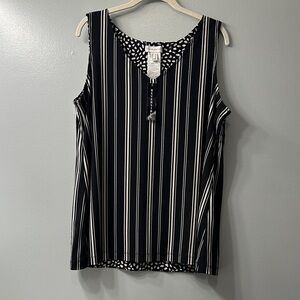 Susan Graver Black and White Reversible Tank Top